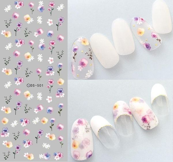 

styles 1 sheet fashion nails art manicure water decal decorations design transfer nail sticker for tips beauty1, Black