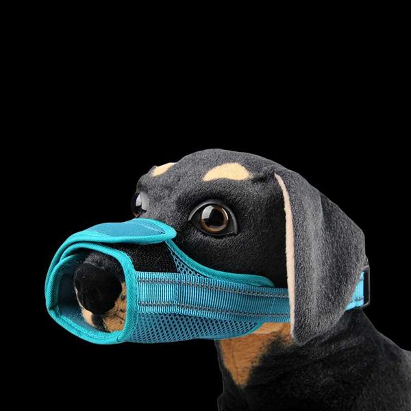 

pet breathable mouth cover barking anti bite eating mask schew protection 2pcs dog apparel