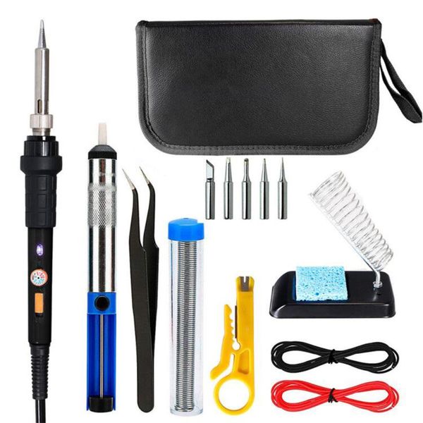 

professional hand tool sets tools set adjustable temperature electric soldering iron kit 110-220v 60w welding solder rework station heat rep