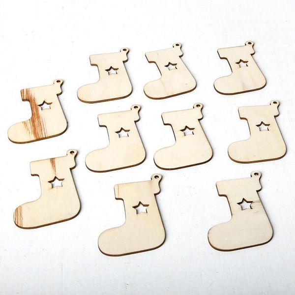 

christmas decorations 10 pcs tree decoration ornaments small pendant wood chip hanging gift