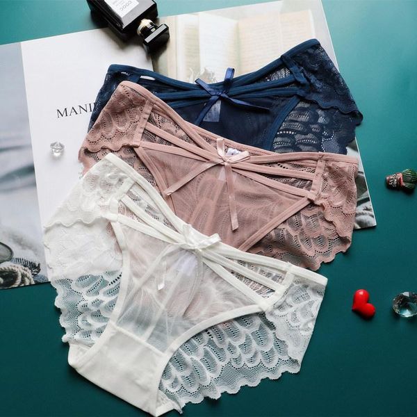 

women's panties lace hollow thin soft lingerie, Black;pink