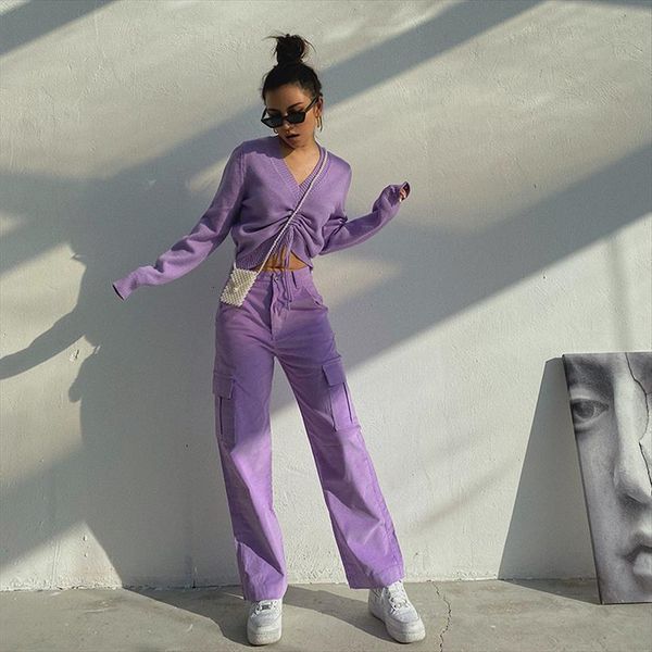 

vintage corduroy harem korean women capris preppy style straight high waist trousers ladies loose casual wide leg pantalon, Black;white