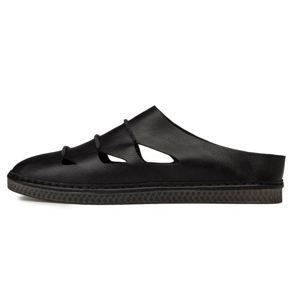 

sandals sandales slippers mens dress gladiator footwear homens 39 de in sandale breathable rubber para shoe italian male shoes casual s, Black