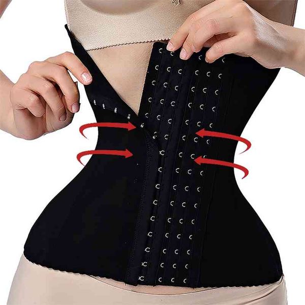 

women shaper slimming corset waist trainer modeling body shapers slimming belt underwear shapewear faja tummy girdles 210402, Black;white