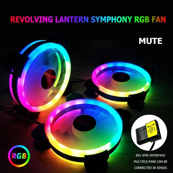 

12cm computer water cooling system waterblock rgb pc case fan quiet large 4 pin heatsink radiator cooler lappads