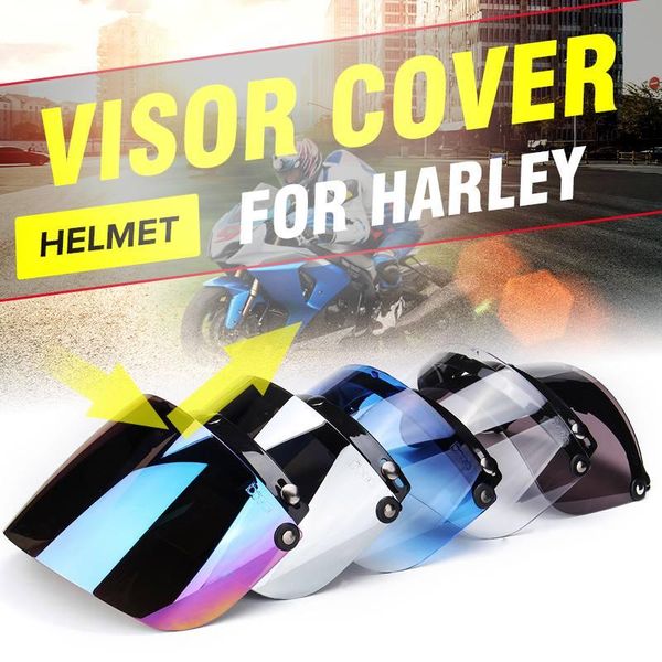 

motorcycle helmets 3-snap helmet visor lens shield for flip up down open face anti glaring accessories