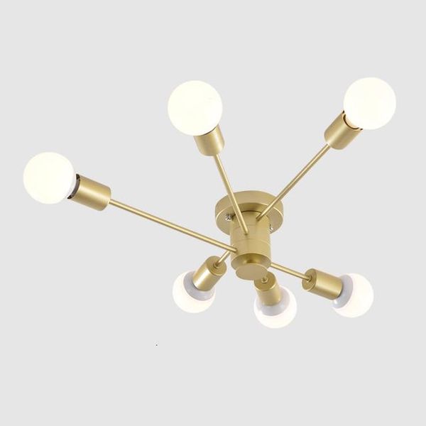 

ceiling lights gold living room chandeliers e27 bulb led iron chandelier simple 6 head lamps lustre lighting