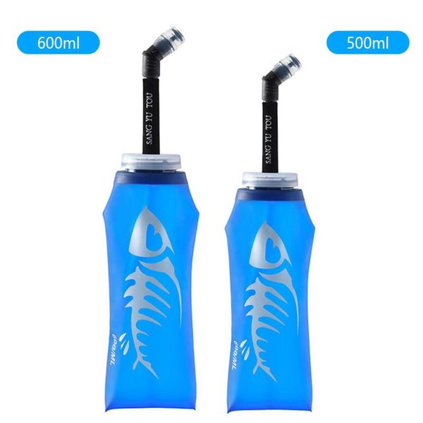 

water bottle 500/600ml cup kettle tpu folding silicone foldable travel hiking outdoor business trip camping