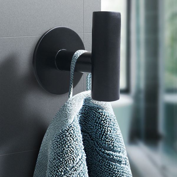 

1pc self adhesive hooks home kitchen wall door hooks key holder rack stainless steel towel hanger bathroom rack hooks