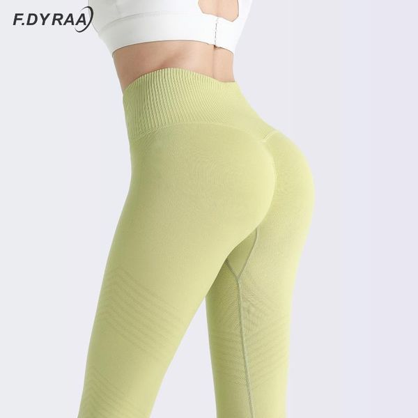 

f.dyraa seamless yoga pants high elastic sports fitness legging women waist gym scrunch burunning training leggings outfits, White;red