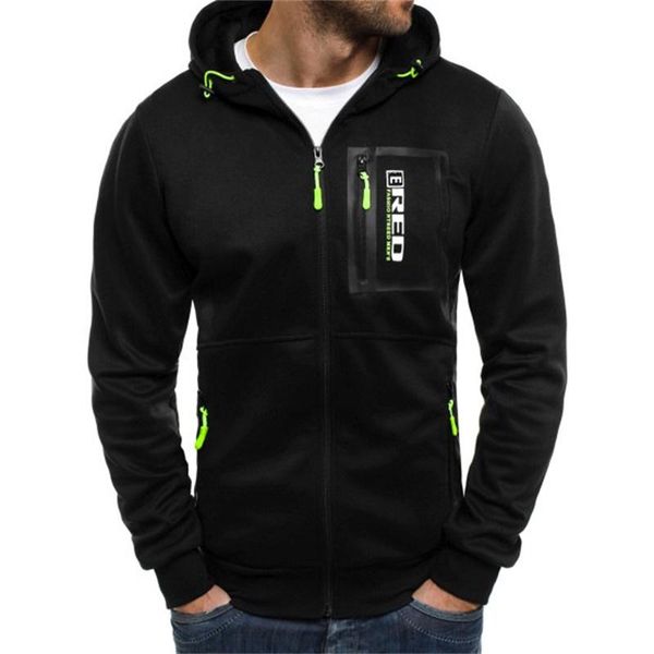 

men's jackets 2021 men autumn spring jacket man casual hoodies 4 colors hooded zipper coats size s-3xl, Black;brown