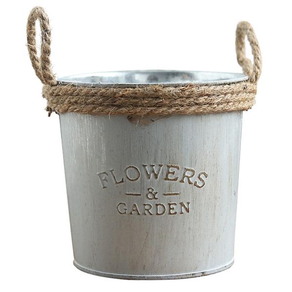 

vases deskiron vase holder barrel garden craft ornaments decoration home countryside flower bucket vintage pastoral style