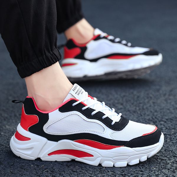 

2021 summer women mens running shoes trend student outdoor sports sneakers red grey blue size eur 38-46 code 49-0305