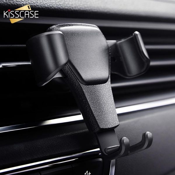 

cell phone mounts & holders kisscase gravity car holder for galaxy s9 plus s8 original design air vent mount pu leather stand