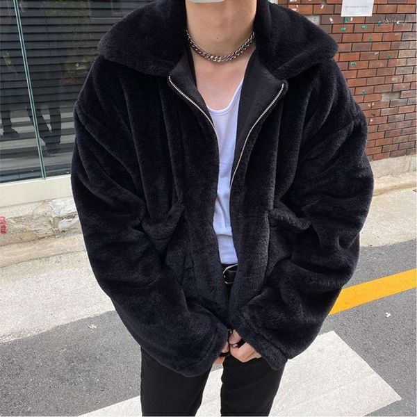 

down & parkas winter thick plush jacket men's warm fashion casual black men wild loose korean short coat mens clothes m-xl1 4qws