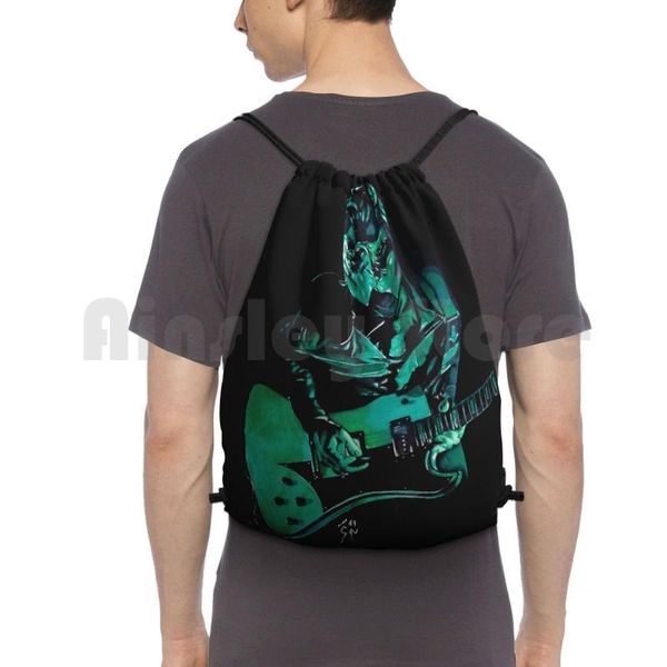

devilish stompy ghoul backpack drawstring bag riding climbing gym fire dewdrop the band ghost