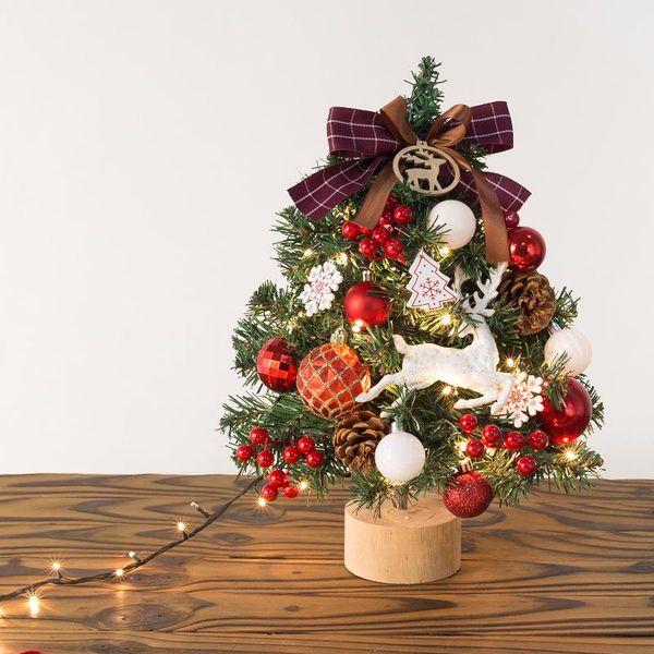 

christmas decorations tree with lights will glow deskornaments