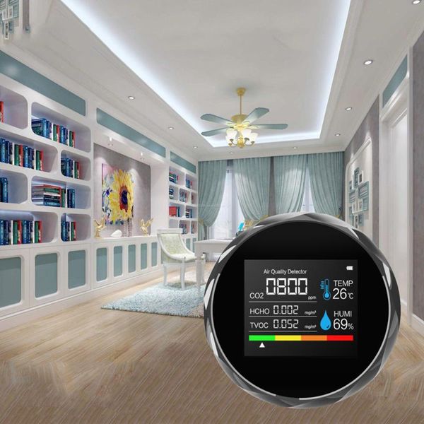 

gas analyzers portable air quality monitor co2 carbon dioxide detector multifunctional formaldehyde intelligent tester