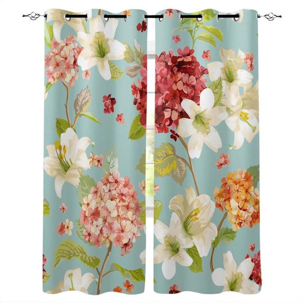 

lily flowers autumn window treatments curtains valance blinds bedroom kids room decor curtain & drapes