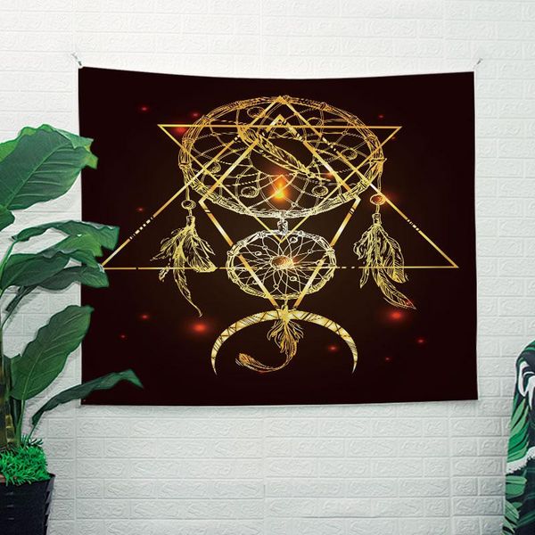 

tapestries mandala print tapestry feathers polyester wall hanging bohemian decor mystery witchcraft travel mat cloth