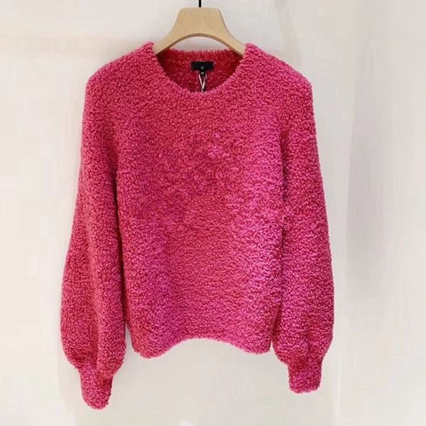 Frauen Gestrickte Pullover Woolen Herbst Mädchen Wolle Mit Großen Buchstaben Ärmeln Stricken Hemd Super Elastische Mode Kleidung 3 Farben