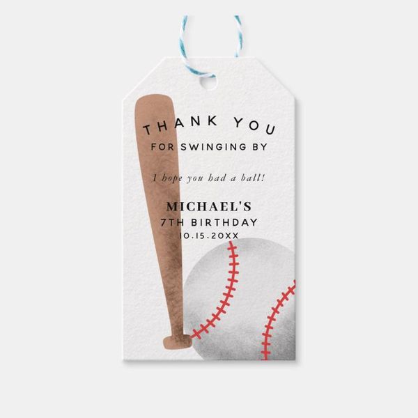 

other event & party supplies custom hope you had a ball boys baseball thank tags gift baby shower birthday with colorful rope
