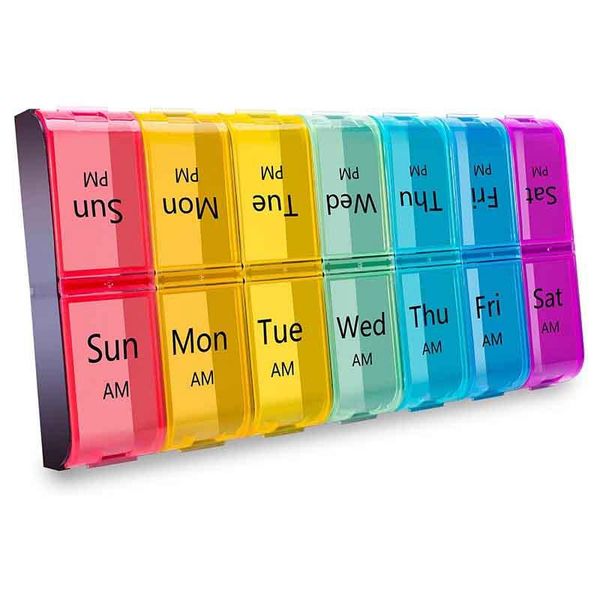

weekly extra large organizer 2 times a day, am pm 7 daily box gift sets