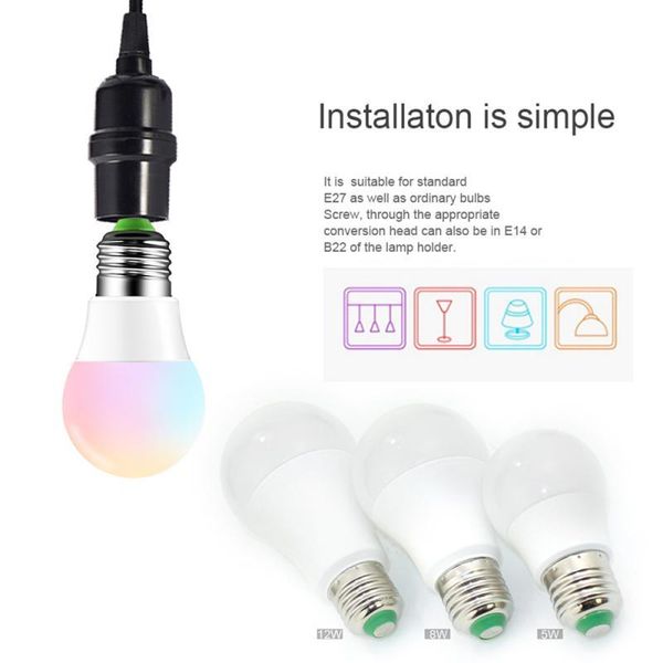 

bulbs led light rgb bulb e27 rgbw dimmable ampoule smart for home holiday decoration with remote control tubes
