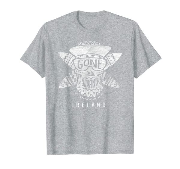 

gone surfing ireland t-shirt, White;black