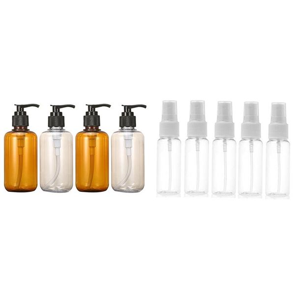 

storage bottles & jars 5 pcs 50ml refillable fine mist sprayer 4 300ml clear soap dispenser