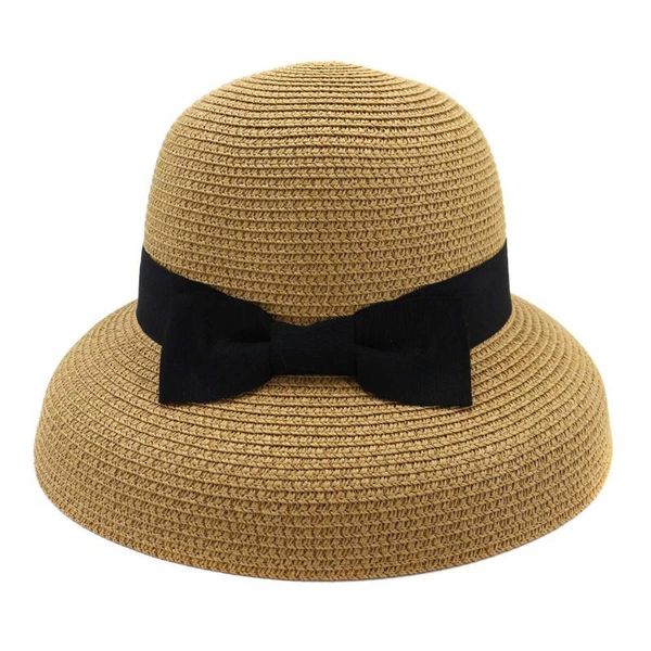 

summer bright color panama seaside straw cap fashion wild women's hat dome big wide brim holiday fisherman hats, Blue;gray