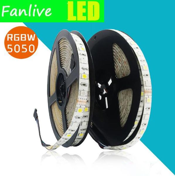 

strips fanlive 100m/lot smd flexible led light strip rgb waterproof rgbw rgbww dc 12v 60 led/m ip20 ip65