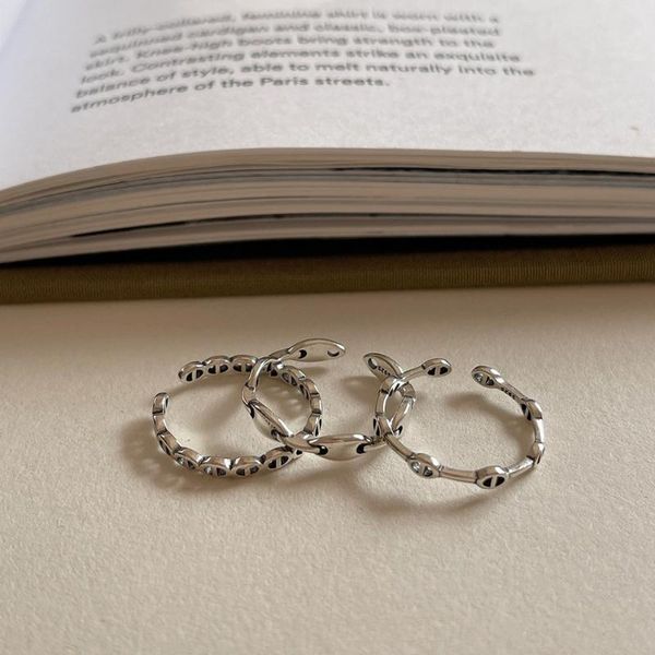 

cluster rings 925 sterling silver minimalist adjustable ring pig nose design gifts for women engagement 2021 trend jewelry fine jewellery, Golden;silver