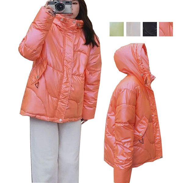

women's down & parkas 90% ultra-light plus size thin jacket women 2021 autumn winter sequins short hooded warm duck coat outerwear, Black