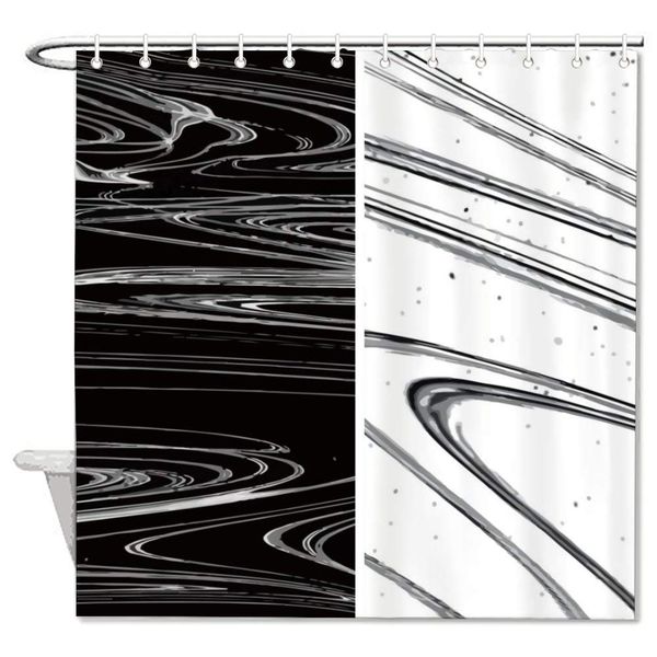 

bath curtain with bathroom rugs mats matching, graphic mosaic black and whte shower curtain with 10 hooks, multi colors, size