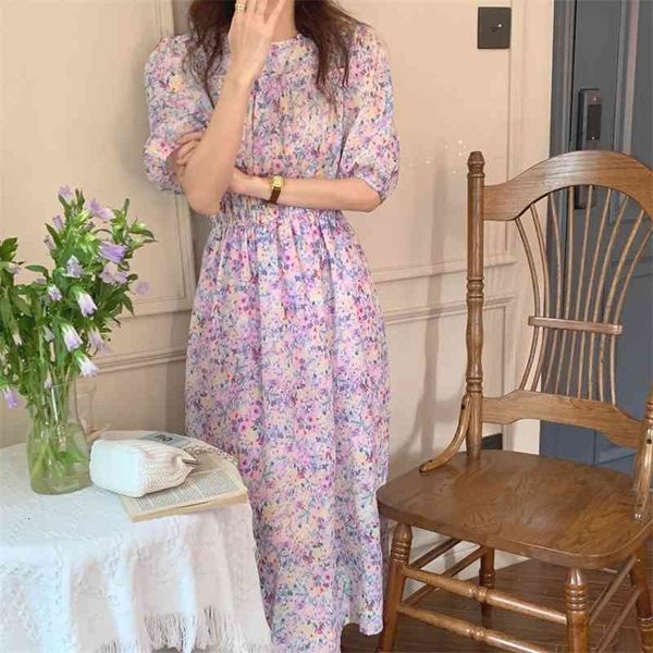 

casual dresses lady chic florals all match high street loose summer ruffles printing girls prom basic vestidos uxyf, Black;gray