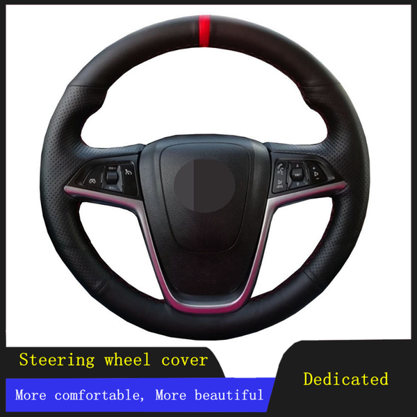 

steering wheel covers diy car cover black artificial leather for mokka 2013-2021 insignia 2009-2013 astra j 2010-2021 meriva
