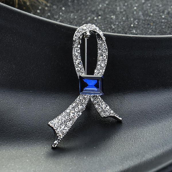 

pins, brooches elegant ribbon crystal scarf buckle brooch pin lapel collar women girl pins badges for clothing ornament, Gray