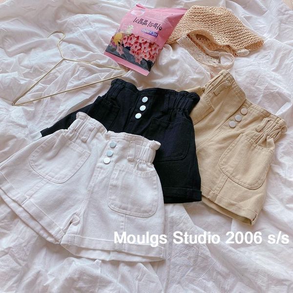 

girls shorts fashion summer kids clothes 2-7 years, Black