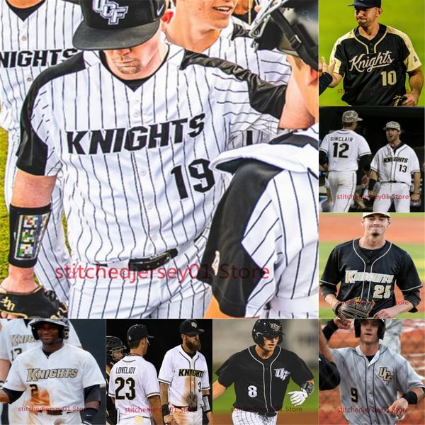 

ucf knights baseball stitched any name number jersey mens women youth kids 17 nick romano 27 gephry pena 4 chad luensmann 12 jack sinclair 1, Black