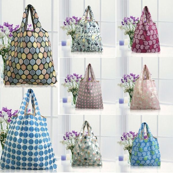 

waterproof folding reusable shopping travel shoulder bag pouch handbag nylon1