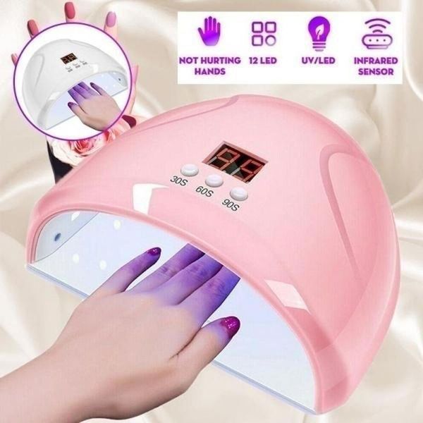 

nail dryers 200w uv lcd display led lamp art gels dryer curing light timing manicure potherapy