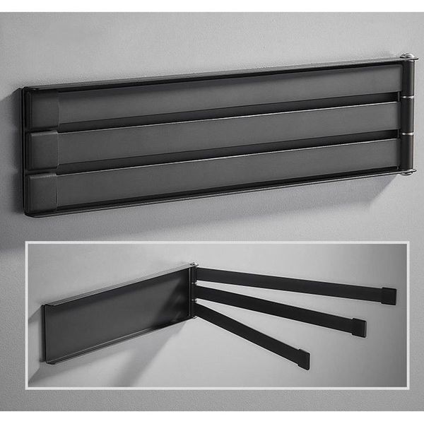 

ly rotating towel rack foldable punch-universal hanging bar storage gadget for home office bathroom 24cm long hg racks