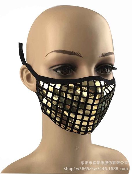 

new fashion personalized drill decoration two-layer drill mask water drill mask cotton mask