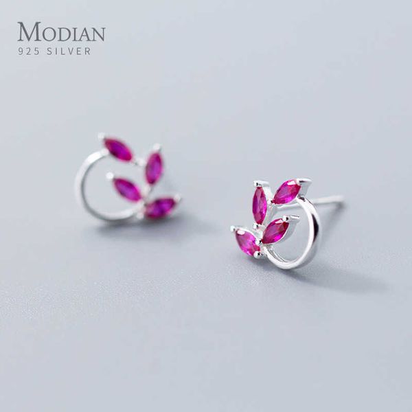 

2 colors cubic zirconia stud earrings 100% 925 sterling silver fashion rhombus cz earring for women fine jewelry 210707, Golden;silver