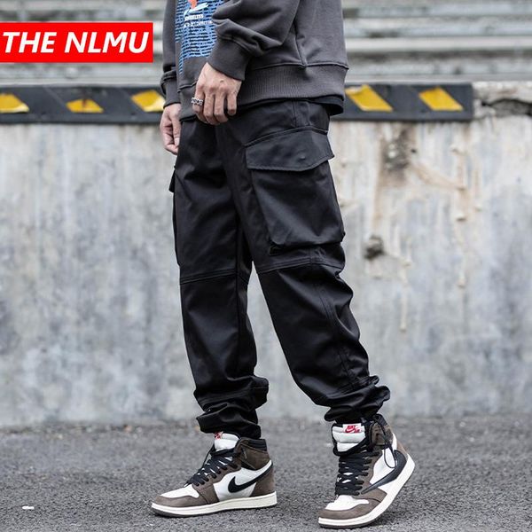 

men's pants 2021 men black harem cargo pant hip hop streetwear punk tactical trousers joggers male jogger clothes wg922