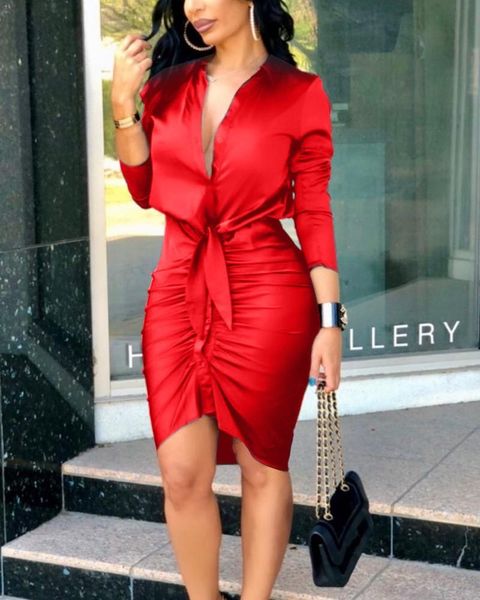 

casual dresses european and american style ladies printed pleated hip wrap dress v-neck mid-length sexy, Black;gray