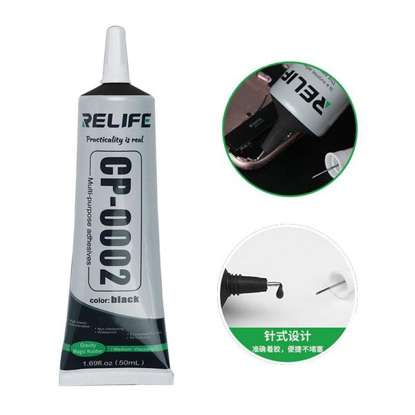 

cell phone repairing tools relife cp-0001 50ml transparent glue cp-0002 adhesive clear liquid frame repair jewelry crafts for diy lcd