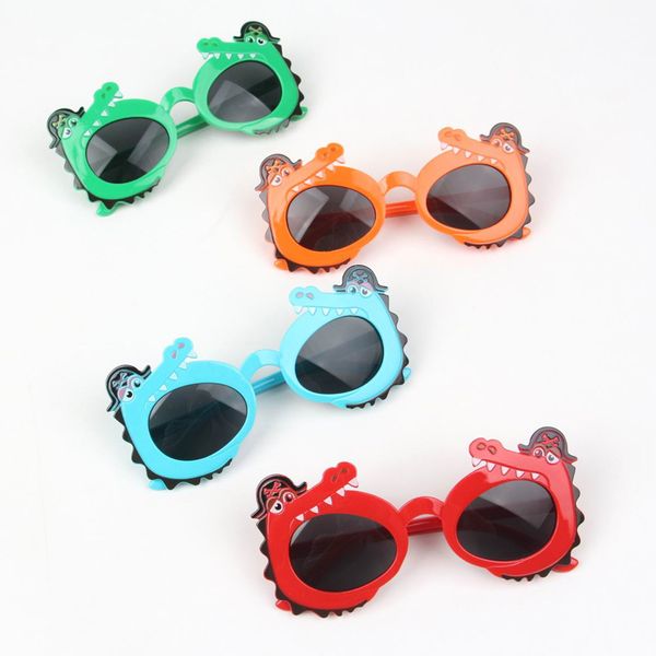 

kid sunglasses children beach sun uv 400 boy girl round accessory cartoon pirate crocodile sunscreen eyewear baby for outdoor party, Blue