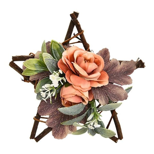 

decorative flowers & wreaths 16cm wall hanging star wreath artificial plants vine decor for garden wedding fake garlands holiday home front